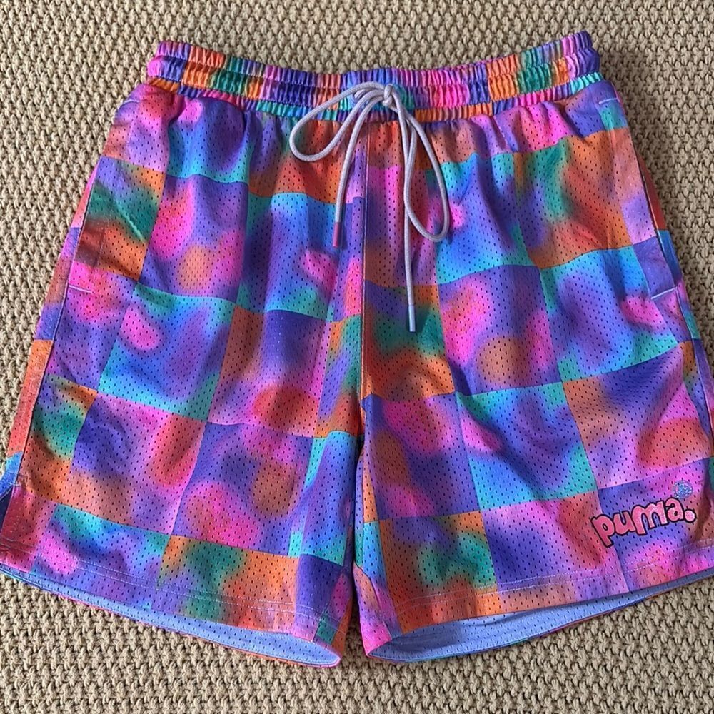 NWOT PUMA Art Series Benjamin X AOP Athletic Shorts Size Medium